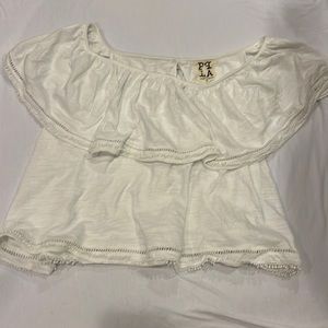 Ppla off the shoulder top. White. Size S
